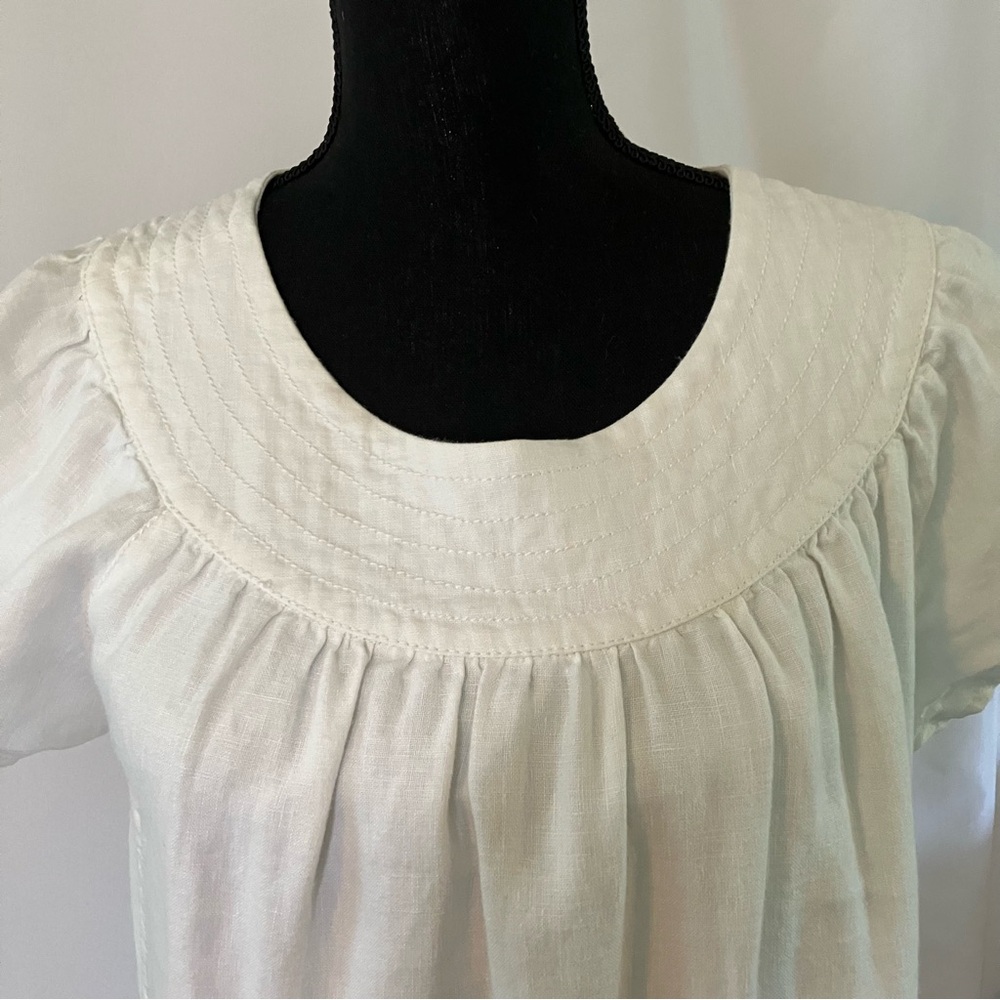 Women's LIZ CLAIBORNE white dress size large 100% cotton.
